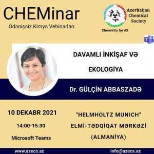 CHEMinar №4 by Dr. Gulchin Abbaszade – Registration is now open
